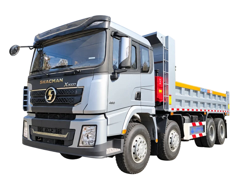 SHACMAN X3000 8×4 dump truck — road front view