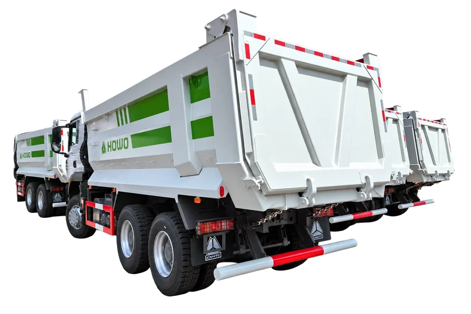 HOWO TX 6×4 dump truck — rear three-quarter view