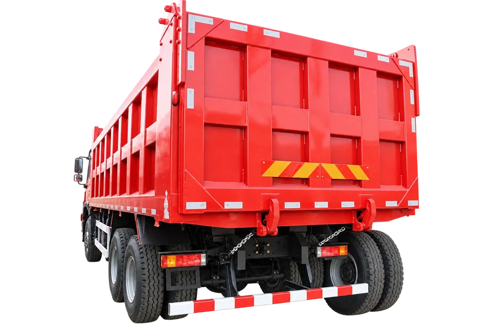 SHACMAN F3000 8×4 dump truck — rear view