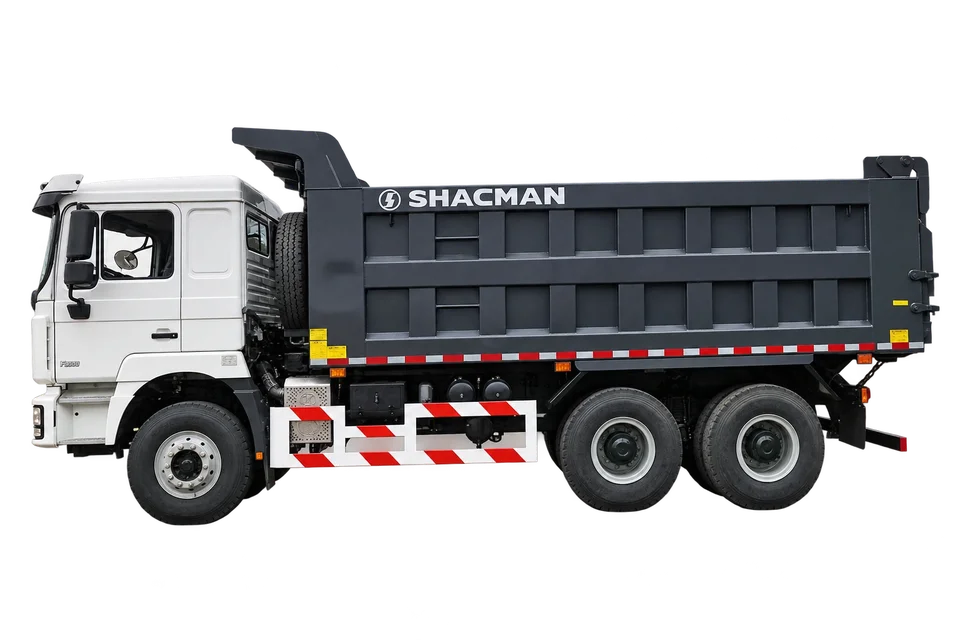 SHACMAN F3000 6×4 dump truck — left side