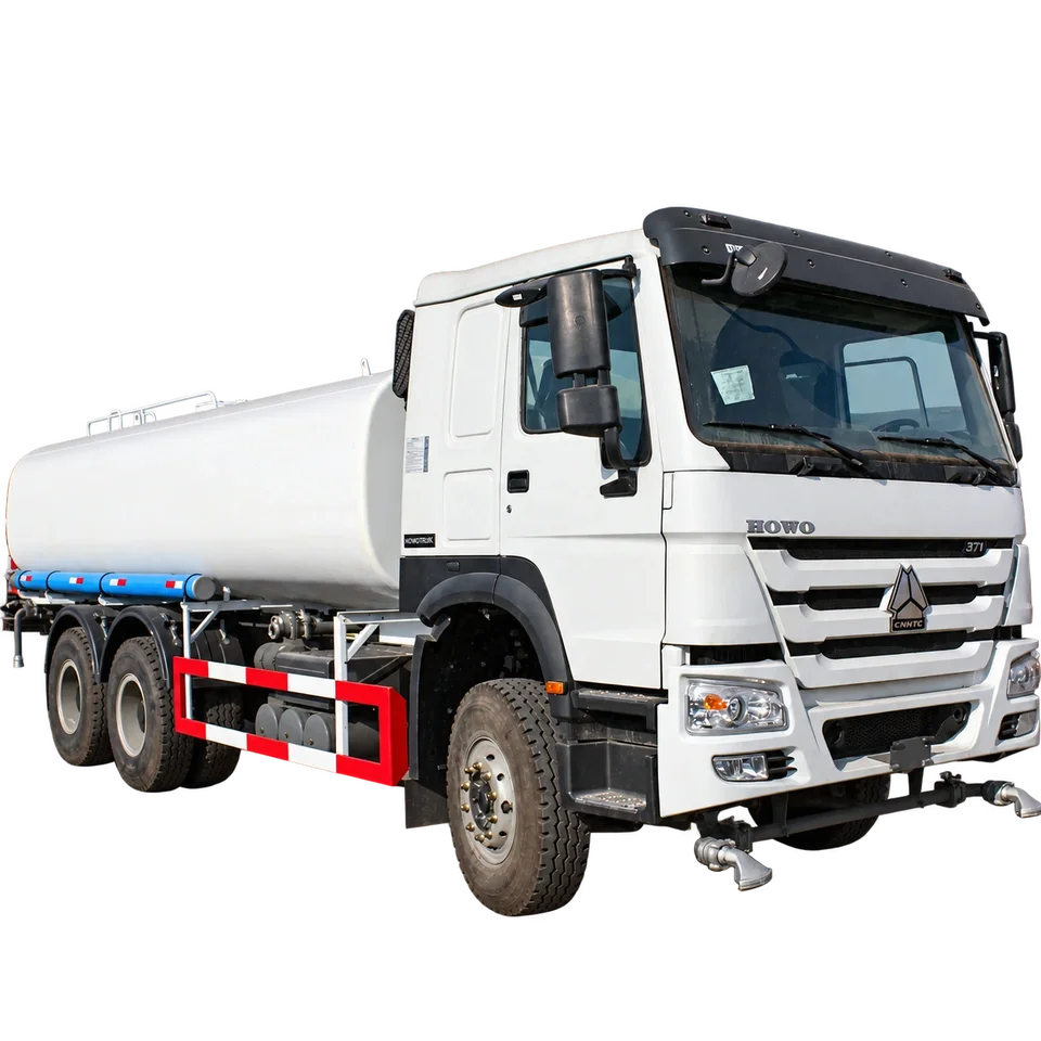 HOWO 6×4 water sprinkler truck — yard front view