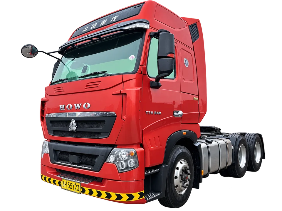 HOWO T7H 6×4 tractor — red side view