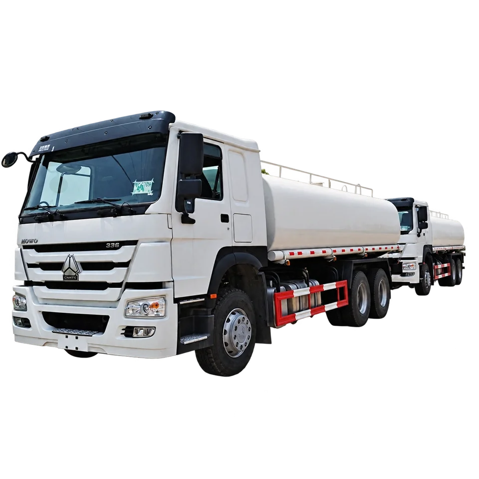 HOWO 6×4 water sprinkler truck — road front view