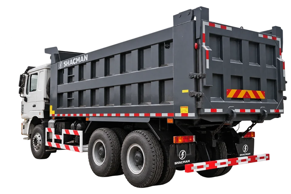 SHACMAN F3000 6×4 dump truck — rear view
