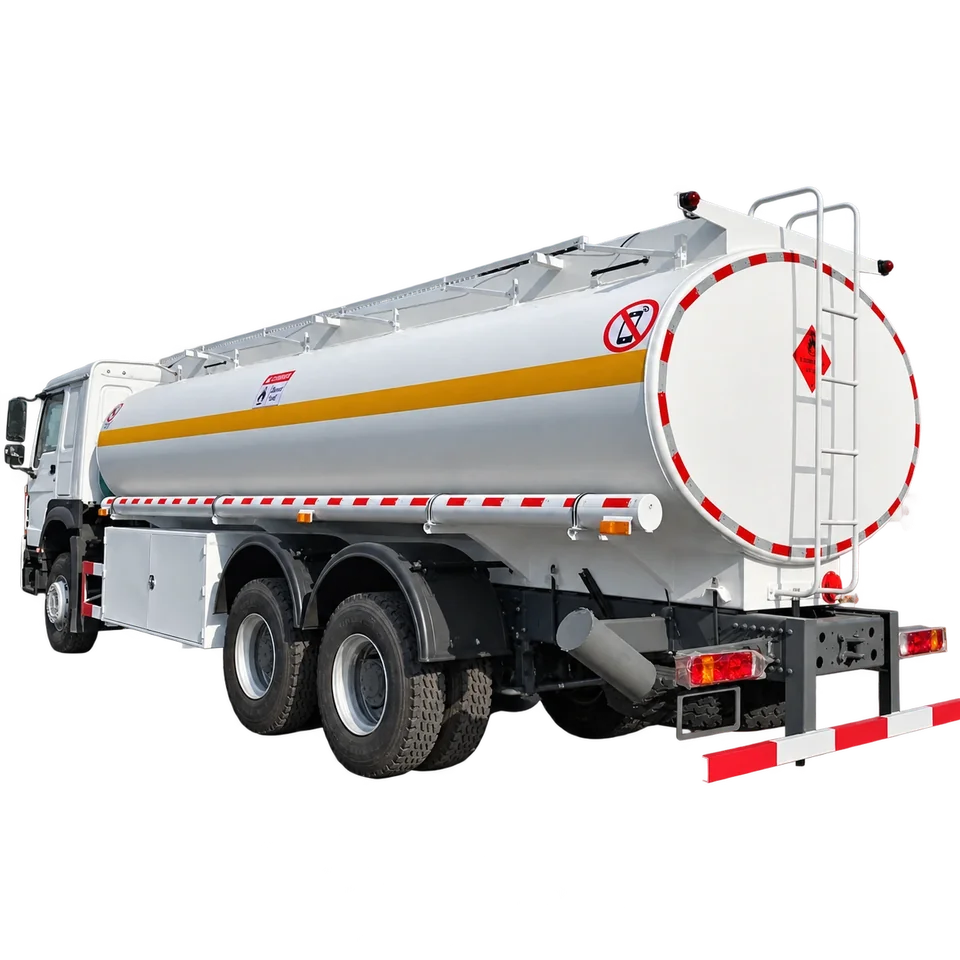 HOWO 6×4 fuel tank truck — tank and rear view