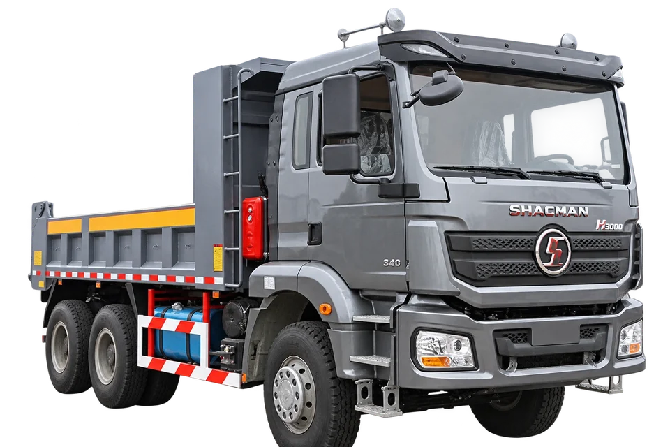 SHACMAN H3000 6×4 dump truck — gray front view