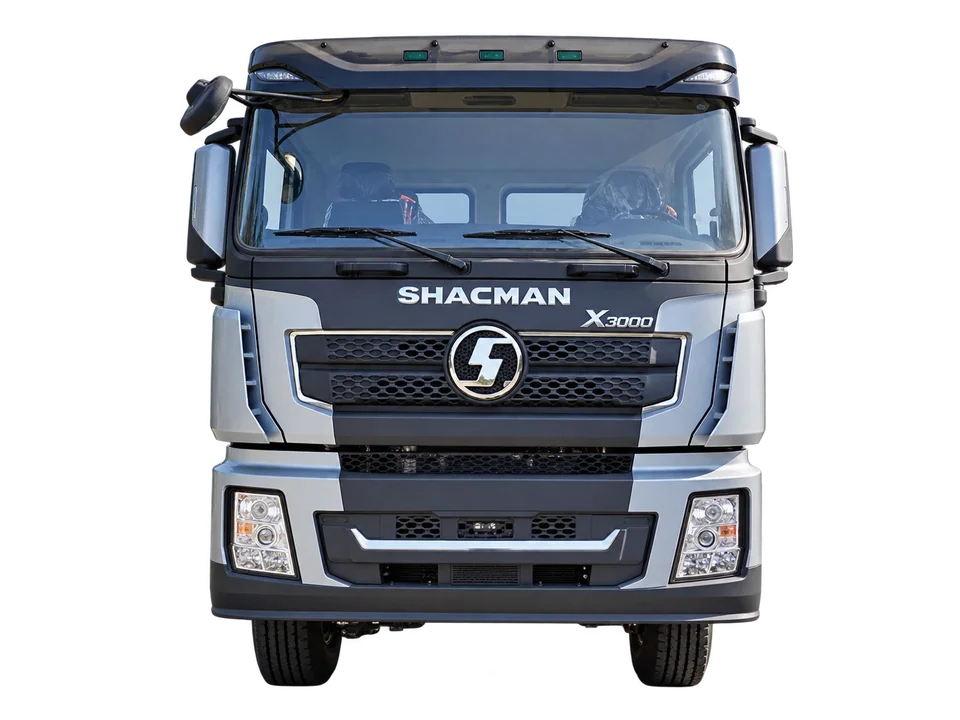 SHACMAN X3000 8×4 dump truck — road side view